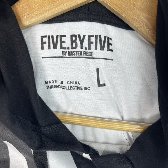 Five by Five by Master Piece Men's Large Diamond Hoodie Streetwear Grungecore - Picture 5 of 12